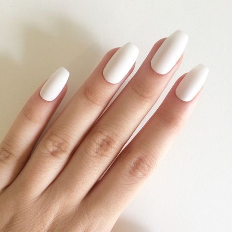 Matte white coffin nails, hand painted acrylic nails, fake nails,... ($20) ❤ liked on Polyvore featuring beauty products, nail care, nail treatments, nails, makeup, beauty, nail polish and accessories Painted Acrylic Nails, Long White Nails, Robin Lord Taylor, Oval Acrylic Nails, Nails Disney, Oval Nails Designs, Nails Hand Painted, White Coffin Nails, Black Coffin Nails