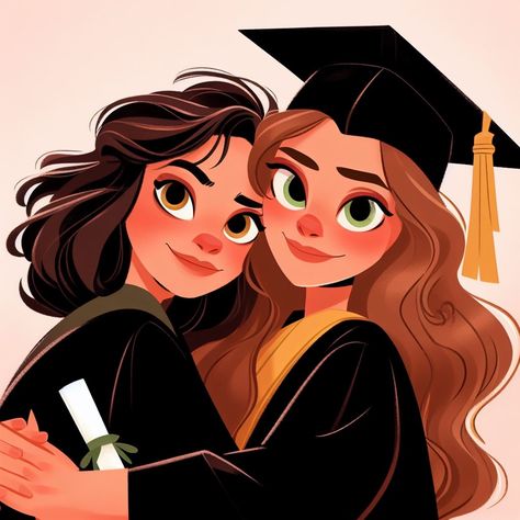 Graduation Animation, Cartoon Friends, Disney Princess Fashion, Disney Collage, Princesa Disney, Romantic Art, Friend Photoshoot, Disney Wallpaper, Wallpaper Iphone Cute