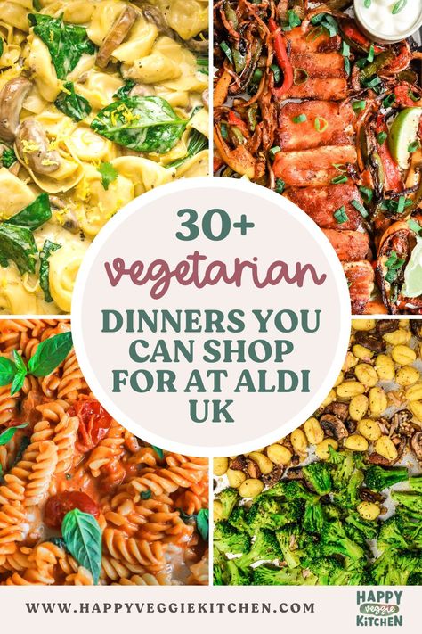 Looking for easy dinner ideas that you can shop for at Aldi? These are my top picks! All of these recipes have a short ingredient list which can be sourced from Aldi UK. Budget shopping doesn't have to be boring when you can take advantage of some of the great products and prices that Aldi have to offer. Vegetarian Aldi Meals, Aldi Vegetarian Meal Plan, Aldi Vegetarian, Vegetarian Recipes Uk, Aldi Dinners, Fast Vegetarian Dinner, Veggie Meal Plan, Aldi Meals, Cheap Vegetarian Meals