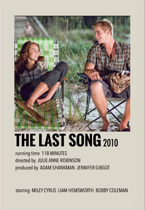 The Last Song Poster, The Last Song Aesthetic Movie, The Best Of Me Movie Poster, The Last Song Movie Poster, Romcom Movie Posters, Rom Com Movie Posters, Romantic Movie Posters, The Last Song Movie, Polaroid Movie Poster