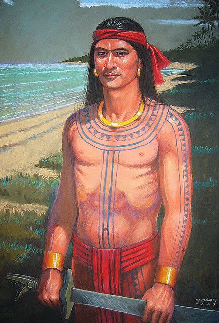 Lapu Lapu, A filipino Hero by manuelpanares, via Flickr Wika Poster, History Philippines, Fort San Pedro, Pre Colonial Philippines, Oldest Tattoo, Wolf Companion, Colonial Philippines, Filipino History, Female Wolf