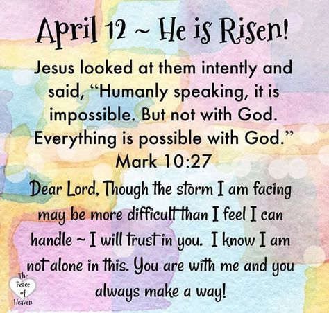 Mark 10 27, Daily Spiritual Quotes, Christian Quotes Prayer, Daily Scripture, Prayer Board, Everything Is Possible, Inspirational Prayers, God The Father, April 12