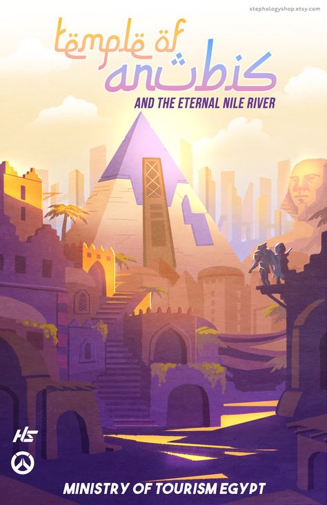 Overwatch Poster - Temple of Anubis Cinematic Storyboard, Activist Poster, Overwatch Poster, Temple Of Anubis, Overwatch Posters, Overwatch Fanart, Overwatch Comic, Overwatch 2, Nile River