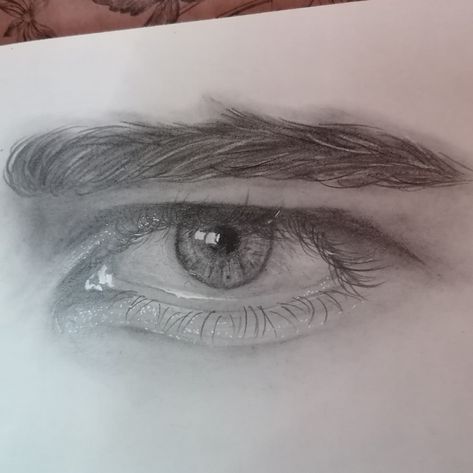 Eye realistic drawing tutorial pencil and charcoal sketch Guy Eyes Drawing Realistic, Male Eyes Drawing Reference Realistic, Guys Eyes Drawings, Men Eye Drawing, Male Eyes Reference Drawing, Man Eyes Drawing Sketch, Chad Drawing, Male Eyes Sketch, Eye Drawing Male