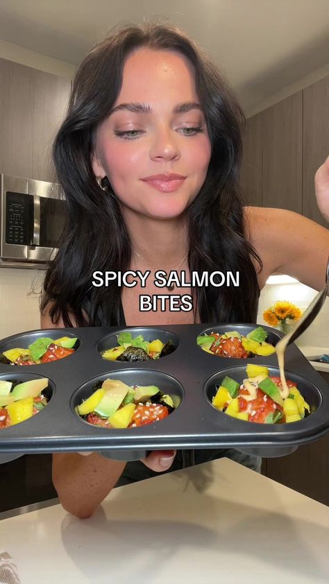 TikTok · Gracie Norton Spicy Salmon Bites, Gracie Norton, Dinner Tiktok, Recipes Tiktok, Salmon Bites, Spicy Salmon, Recipes For Dinner, Salmon Recipes, Dinner Recipes