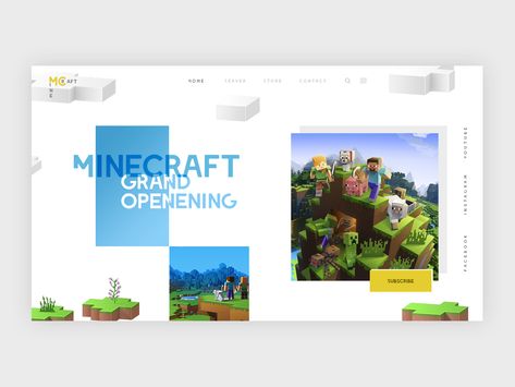 Minecraft Server Landing Page Minecraft Website, Minecraft Server, Landing Page Design, Page Design, User Interface, Ui Design, Landing Page, Global Community, Creative Professional