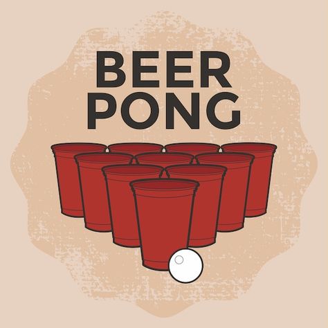 Pong Tournament, Beer Pong Tournament, Pong Game, Summer Logo, Team Bonding, Friend Logo, 21 Birthday, Drinking Alcohol, All Beer