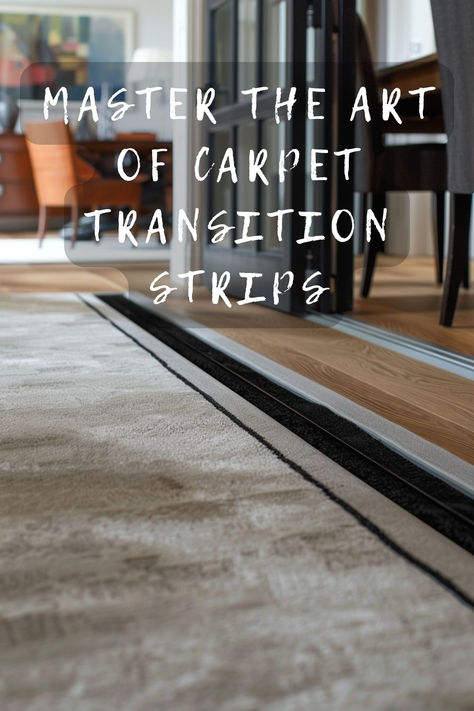 Perfect your flooring with seamless carpet transition strips! 🚪🔨 Learn how these essential pieces can enhance the flow between different floor types. Click to discover the best choices for your home! 🏡 #FlooringTips #CarpetTransition #HomeImprovement #SeamlessFloors #DIYHome Wood To Carpet Transition Living Room, Carpet Transition Strip, Carpet To Tile Transition, Floor Transitions, Floor Transition Strip, Different Types Of Flooring, Transition Flooring, Transition Strips, Floor Types