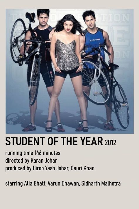 Student Of The Year Movie Poster, Indian Movies Poster, Soty Aesthetic, Student Of The Year Movie Aesthetic, Bollywood Movies Poster, Indian Movies To Watch, Student Of The Year Movie, Indian Movie Posters, Hindi Movie Poster