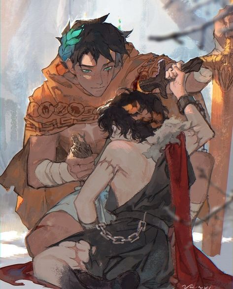 Percy And Nico, Percy Jackson Comics, Zio Rick, Percy Jackson Fan Art, Percy Jackson Characters, Percy Jackson Art, Kane Chronicles, Rick Riordan Books, The Heroes Of Olympus