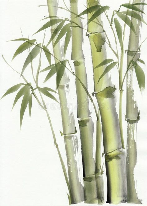 Chinese Painting Flowers, Leaf Poster, Bamboo Leaf, 3d Art Drawing, Painting Picture, Zen Decor, Bamboo Tree, Bamboo Leaves, Art Canvas Painting