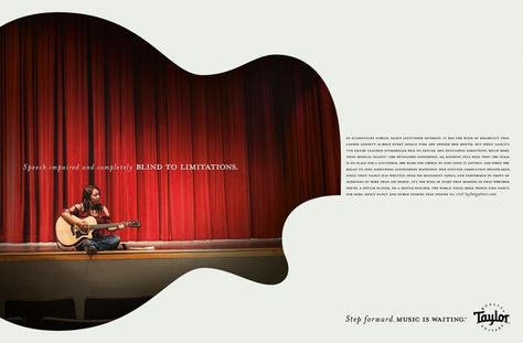 Clever Advertising, Taylor Guitars, Desain Editorial, Publicidad Creativa, Music Poster Design, Newspaper Design, Festival Poster, Creative Poster Design, Business Advertising Design