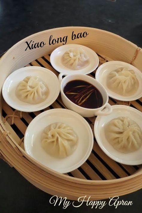 My Happy Apron: Soup Dumplings (Xiao Long Bao) Dumpling Dipping Sauce, Big Snacks, Din Tai Fung, Ginger Juice, Dough Ingredients, Pastry Flour, Steamed Buns, Dumpling Recipe, Hot Soup