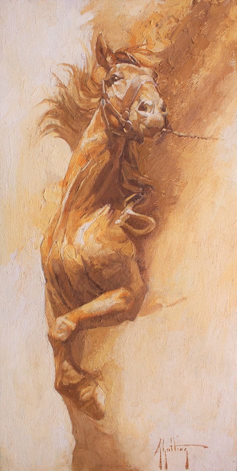 Lovin' It by Abigail Gutting, Oil, 24 x 12 Tube Drawing, Arabian Horse Art, Horse Art Drawing, Horse Sketch, Horse Anatomy, Horse Art Print, Western Artist, Horse Illustration, Horse Artwork