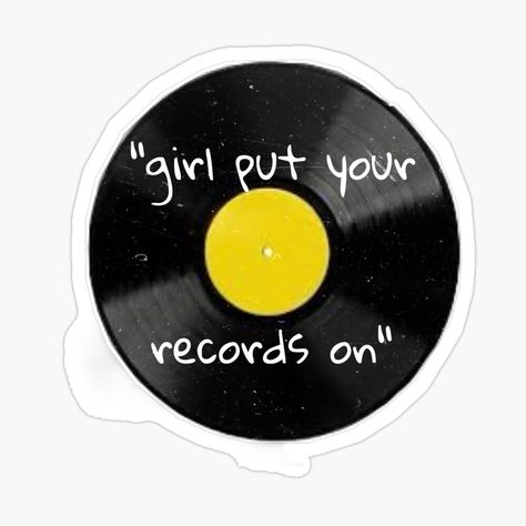 Girl Put Your Records On, Put Your Records On, Painted Records Vinyl, Record Art Ideas, Record Painting Ideas, Vinyl Record Art Ideas, Vinyl Painting, Painted Records, Vinyl Paintings