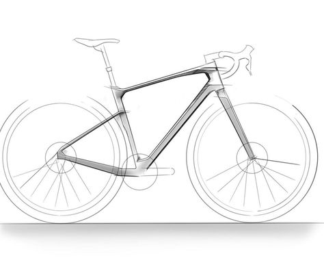 Bike Design Sketch, Bicycle Sketch, Cycle Design, Breastfeeding Art, Design Sketching, Bike Drawing, Bike Sketch, Cycling Design, Custom Cycles