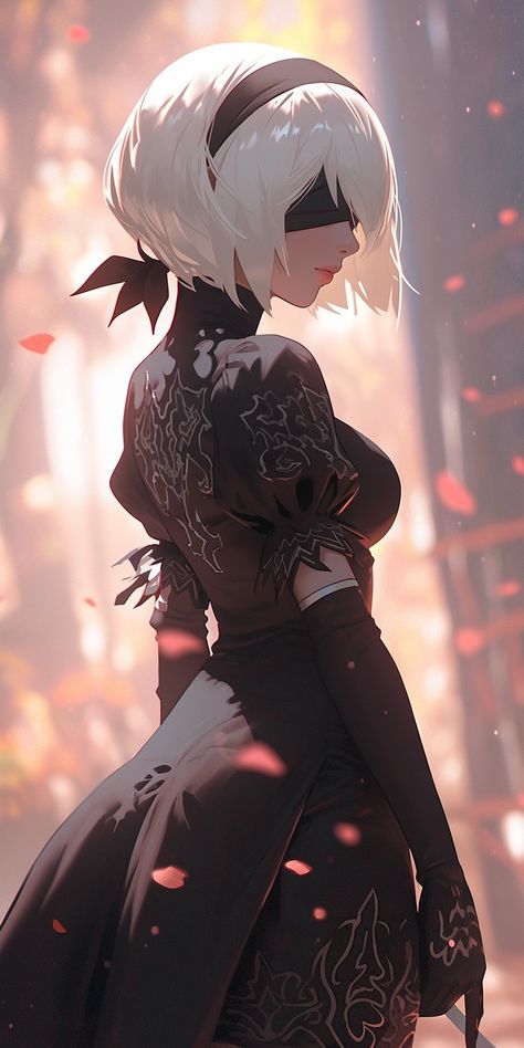 2b Iphone Wallpaper, Nier Automata Phone Wallpaper, Squchan Vtuber, 2b Nier Automata Cosplay, Nier Wallpapers, Lunar Tear Nier, Neir Automata 2b, 2b Character, 2b Pfp