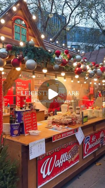 VISIT LONDON on Instagram: "Leicester Square’s Christmas market has returned to London for the festive period. The iconic square will undergo its annual Christmas makeover open until the 5th January. Explore stalls filled with delicious seasonal food and festive gift ides; it’s a wonderful place to begin your Christmas shopping in London.
 
📍Leicester Square
[🎥 @russogioacchino] 
#LetsDoLondon #VisitLondon" Christmas Market Food, London Christmas Market, Christmas Market Stall, Shopping In London, Market Stall, London Christmas, Leicester Square, Market Stalls, Seasonal Food