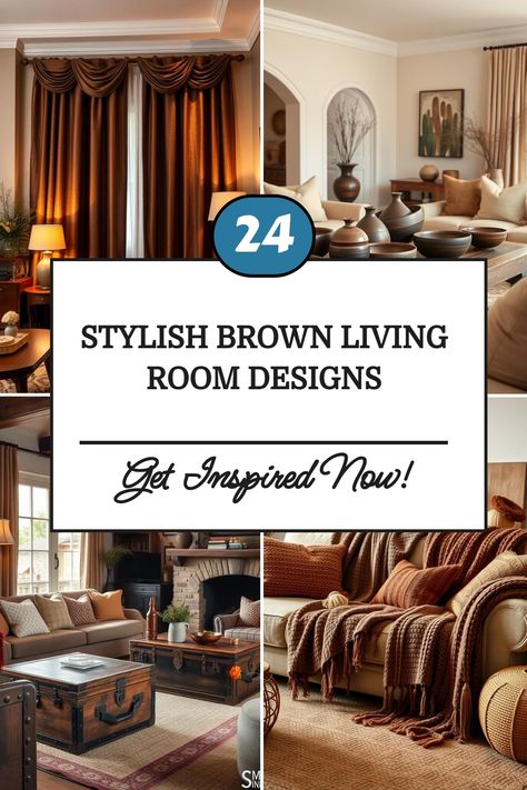 Stylish brown living room designs with cozy furniture and elegant decor. Get inspired now! Living Room Designs Brown Couch, Chocolate Brown Living Room Ideas, Living Room Design Brown, Brown Carpet Living Room, Brown And Cream Living Room, Brown Furniture Living Room, Statement Wall Art, Brown Living Room Decor, Brown Couch Living Room