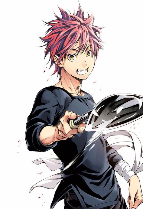 Soma Anime, Yukihira Soma, Shokugeki No Soma Anime, Shokugeki No Soma, Food Wars, Anime Food, 판타지 아트, My Hero Academia Manga, An Anime