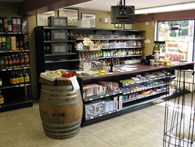 wine shops | Checkout Counters - Wine Store Racks Store Checkout Counter, Store Display Ideas, Wine Shop Interior, Small Shop Design, Antique Store Displays, Bookstore Ideas, Checkout Counter, Mini Liquor Bottles, Grocery Store Design