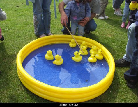 Hook A Duck, Fete Ideas, Village Fete, 20th Birthday Party, Surrey England, Summer Fair, A Duck, 20th Birthday, Wedding Games