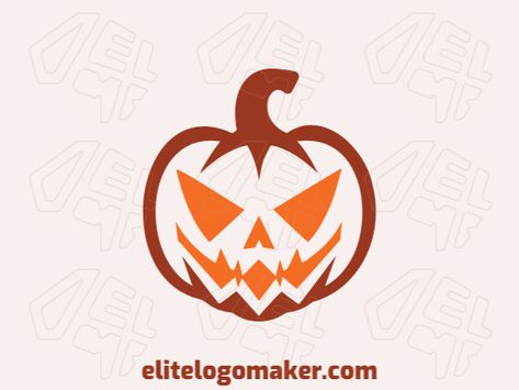 A sophisticated logo in the shape of a terrifying pumpkin with a sleek abstract style, featuring a stunning orange and dark red color palette. Dark Red Color Palette, Pumpkin Logo, Pumpkin Icon, Sophisticated Logo, Red Color Palette, Dark Red Color, Red Colour Palette, Abstract Styles, Logo Maker