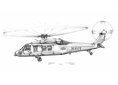 Helicopter Tattoo, Helicopter Drawing, Military Drawing, Airplane Sketch, December Projects, Military Drawings, Aircraft Art, Aviation Art, Pencil Art Drawings