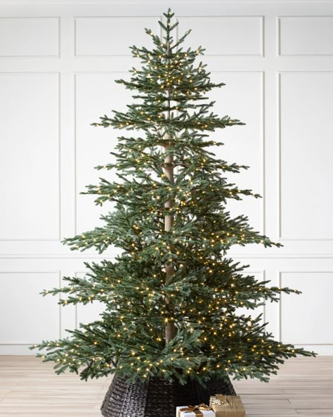 Aspen Silver Fir Artificial Christmas Trees | Balsam Hill 4 Foot Prelit Christmas Tree, 5 Ft Christmas Trees, Nobel Fir Christmas Tree, Most Realistic Artificial Christmas Tree, Christmas Tree Farm Theme Decor, Best Faux Christmas Tree, Christmas Tree With Fairy Lights, Fairy Lights Christmas Tree, Yule Christmas Tree