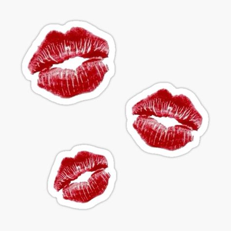 I Love Me Sticker, Cute Kiss Sticker, Red Cute Stickers, Cute Stuff To Print Out, Stickers Aesthetic Journal, Cool Aesthetic Stickers, Stekars Laptop, Small Printable Stickers, Lip Stickers Kiss