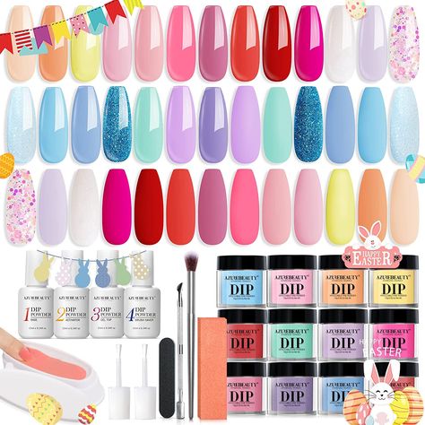 $35.99 Dip Manicure, Colors Pastel, Diy Nails At Home, Nail Art For Beginners, Top Base, Gifts For Your Sister, Pink Acrylic, Nail Art Kit, Nail Buffer