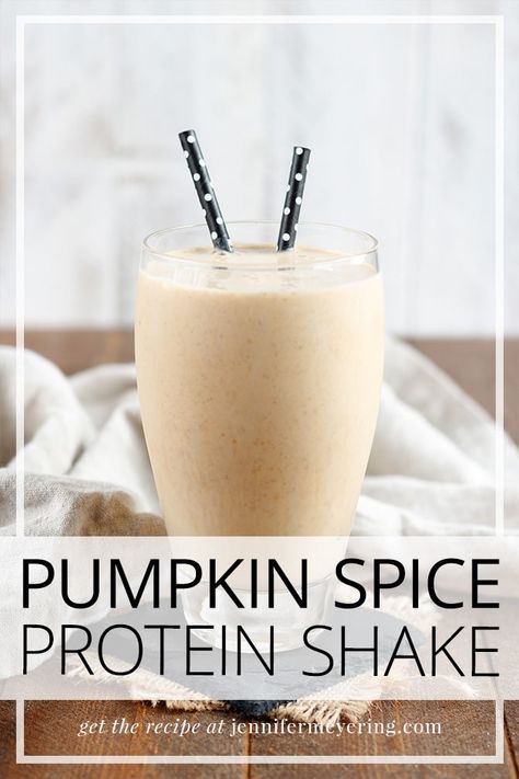 Pumpkin Spice Protein Shake, Pumpkin Protein Shake, Pumpkin Shake, Pumpkin Spice Smoothie, Vanilla Protein Shakes, Protein Shake Smoothie, Pumpkin Smoothie, Protein Powder Recipes, Protein Shake Recipes