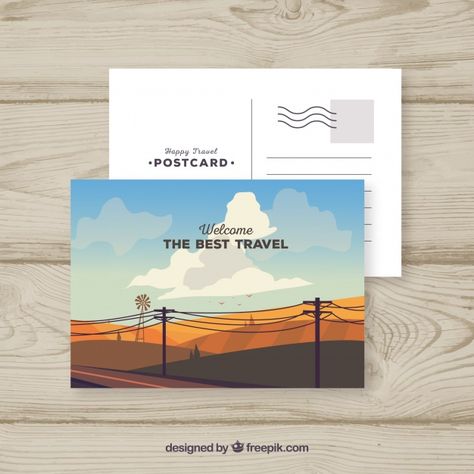 Postcard Design Inspiration, Postcard Template Free, Travel Photoshoot, Printable Postcards, Travel Postcard, Postcard Template, Graphic Design Packaging, Aesthetic Template, Picture Postcards