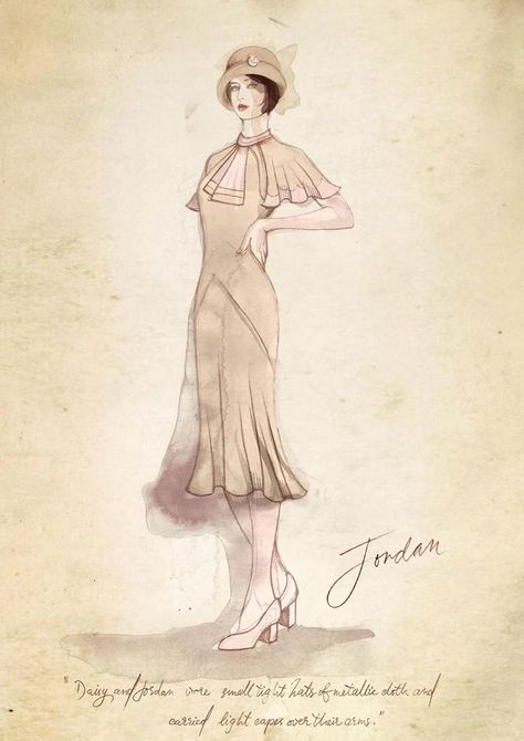 The Great Gatsby Costume Design The Great Gatsby 2013, Gatsby Movie, Jordan Baker, Costume Design Sketch, Jordan Dress, Gatsby Costume, Baz Luhrmann, Great Gatsby Fashion, I Love Cinema