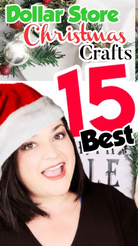 Easy Christmas Crafts For Adults Simple, Christmas Dollar Store Diy, Dollar Store Christmas Crafts Outdoor, Easy Dollar Store Christmas Crafts, Dollar Store Christmas Tree Crafts, Winter Wonderland Christmas Decorations Diy, Wood Slice Christmas Decorations, Memorial Ornaments From Clothing, Dollar Store Crafts Christmas