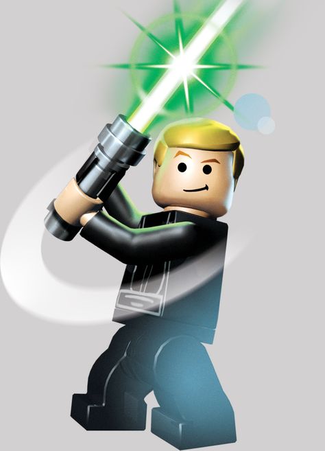 Lego star wars Luke Skywalker Lego, Lego Star Wars Birthday, Jedi Powers, Cake Pattern, Lego Wall, Evil Empire, The Phantom Menace, Greatest Mysteries, Jedi Master