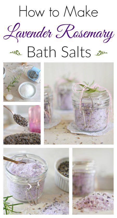 Rosemary Bath Salts, Rosemary Bath, Bath Salts Recipe, Diy Lavender, Bath Salts Diy, Bath Soaks, Purple Food, Lavender Rosemary, Bath Recipes