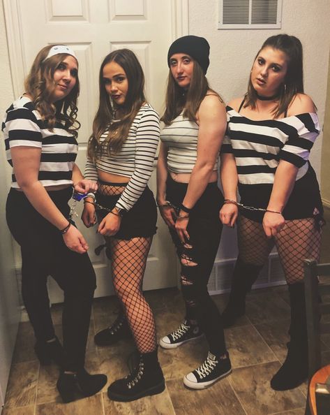 Diy Inmate Costume Women, Jail Costume Women, Ellie Addis, Inmate Costume, Prisoner Costume, Halloween Fits, Diy Halloween Costumes For Kids, Cute Couple Halloween Costumes, Halloween Photo