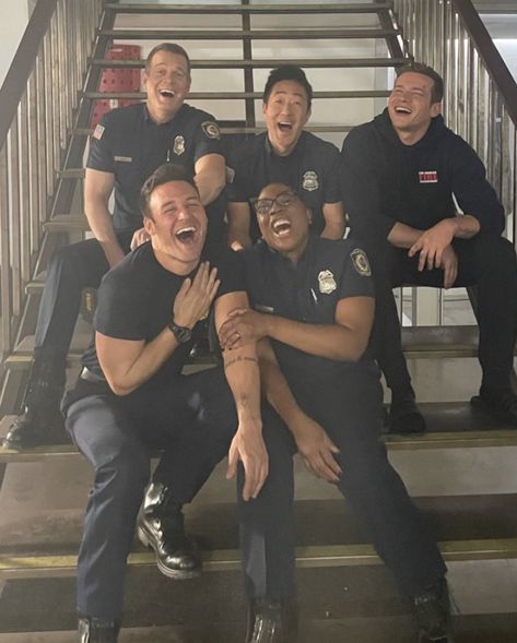 Kenneth Choi, Aisha Hinds, Fire Medic, Eddie Diaz, Peter Krause, Los Angeles Fire Department, Oliver Stark, Into The Badlands, Ryan Guzman