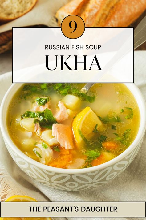 A classic Russian recipe for clear fish soup full of veggies and herbs and whatever fish you love and can get. White Fish Soup Recipe, Soup Recipes International, Soups With Fish, Cod Soup Recipes, Tilapia Soup Recipes, International Soup Recipes, White Fish Soup, Ethnic Soup Recipes, Best Fish Soup Recipe