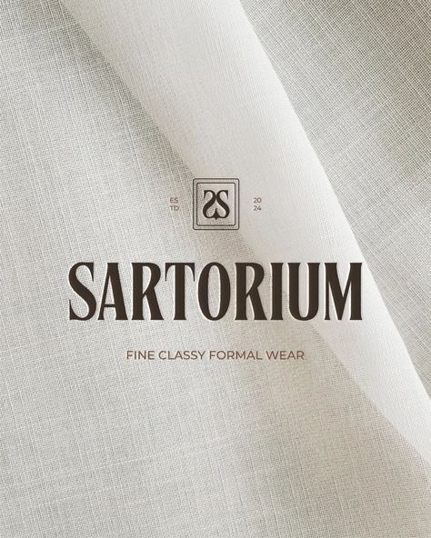 Sartorium🤎 Men's fine classy fashion brand by @briefclub ✨️ At first I was going for a modern and simple minimal design approach for this clothing brand but after going through Pinterest I just came across a picture of old money men outfit style👀 That's when the classy and fine design style idea came up in my mind and there it is a Fine & Classy branding for Sartorium formal wear for men🤎 I don't even know if I could even reach the best four but would like to know about your thoughts on ... Old Money Graphic Design, Mens Fashion Logo Design, Old Money Design, Old Money Branding, Old Money Men Outfit, Logo On Clothes, Luxury Clothing Brand Logo, Old Money Logo, Clothing Brand Aesthetic