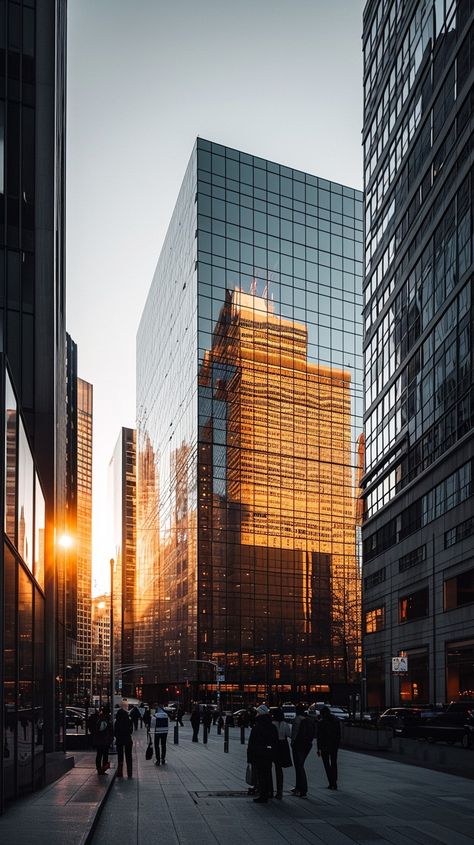 Sunset Urban Glow: Golden sunset light reflects off high-rise buildings in a bustling cityscape during a quiet evening. #sunset #city #skyscrapers #buildings #urban #aiart #aiphoto #stockcake ⬇️ Download and 📝 Prompt 👉 https://ayr.app/l/6tGz City Skyscrapers, Black Building, Building Images, Quiet Evening, Sunset Light, Evening Sunset, Golden Sunset, Sunset City, Light Building