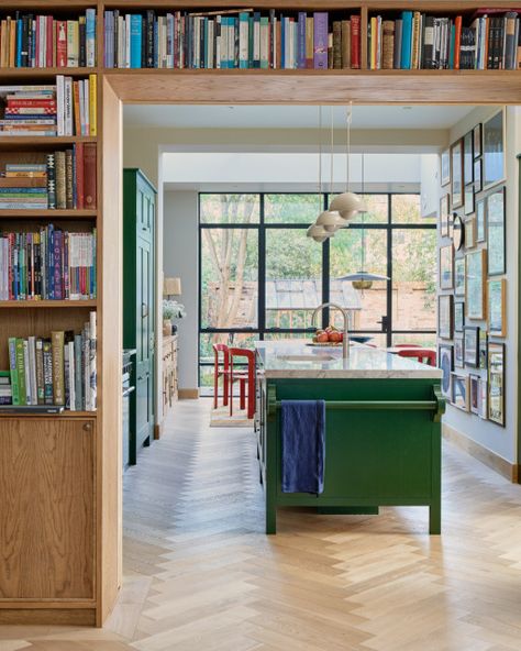 Library to Kitchen - Transitional - Kitchen - London - by Built Works | Houzz UK London Fields, London Kitchen, Kitchen Extension, Open Kitchen, House Inspo, 인테리어 디자인, House Inspiration, Kitchen Inspirations, Kitchen Interior