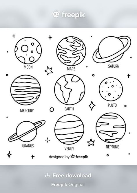 Cartoon Planets Drawing, How To Draw Planets, Planet Doodles, Planets Doodle, Planets Drawing, Planet Ideas, Solar System For Kids, Space Crafts For Kids, Planet Drawing