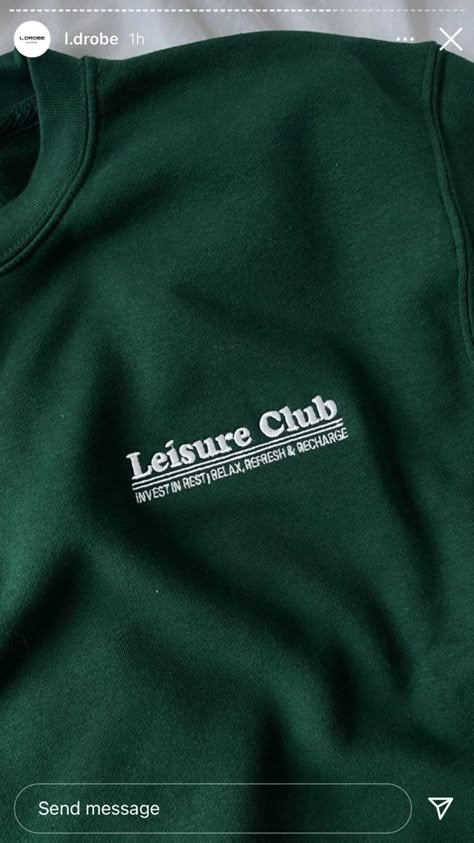 Sunday Club Sweatshirt, 2023 Sweatshirt Trends, Crewneck Design Ideas, Merch Design Ideas, Clothing Brand Aesthetic, Branded Merch, Streetwear Crewneck, Minimal Shirt Design, Brand Apparel