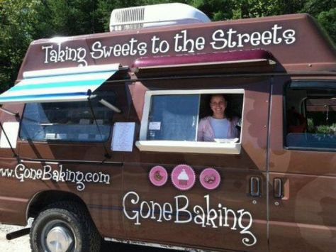 Mobile Bakery Cart, Mobile Bakery Ideas, Mobile Bakery Trailers, Bakery Truck, Bakery Cart, Mobile Bakery, Cupcake Truck, Bakery Business Plan, Dream Cafe