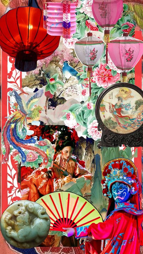 Chinese Aesthetic, Collage Wall, Art Collage Wall, Aesthetic Collage, Japan Fashion, Free Wallpaper, Art Collage, Artsy Fartsy, Japan Travel