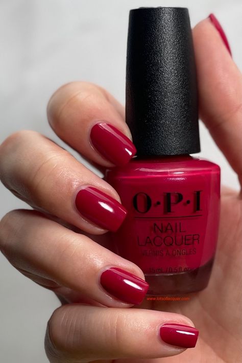 OPI OPI Red swatch Opi Dip Red Colors, Opi Candy Apple Red, Opi Charged Up Cherry, Opi Christmas Colors, Opi Red Nails, Opi Red Nail Polish Shades, Opi Shellac, Opi Red Nail Polish, Red Swatch