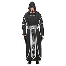 Warlock Costume Mens, Sorcerer Outfit, Witch House Halloween, Warlock Costume, Wizard Robe, House Halloween Party, Priest Robes, Wizard Robes, Wizard Costume