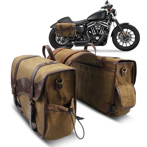 Motorcycle Storage, Harley Davidson Sportster 1200, Motorcycle Saddlebags, Pannier Bag, Honda Shadow, Harley Davidson Touring, Leather Saddle Bags, Street Glide, Leather Luggage